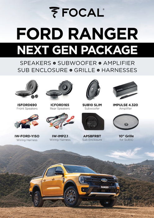 Focal Ford Ranger Next Gen Powered 6.1 Pack Plug & Play Speaker Upgrade -Ford Ranger NextGen Powered 6.1 pack