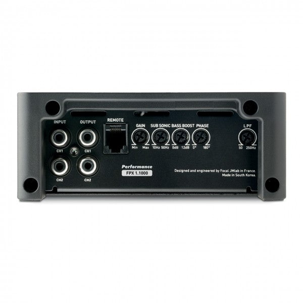 FOCAL FPX1.1000 Mono Compact amplifier, D class, 1 x 700W RMS (2Ω), 1 x 1000W RMS (1Ω) -FPX1.1000