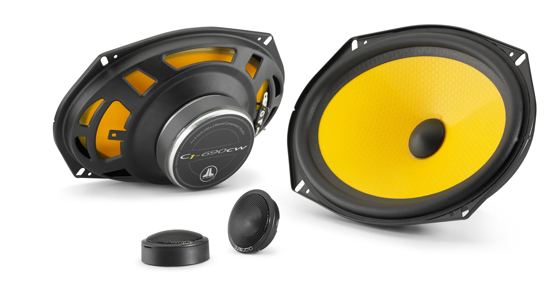 JL AUDIO 2-Way Component System: 6" X 9" (150 Mm X 230 Mm) Woofer, 1" (25 Mm) Aluminium Dome Tweeter (Sold As Pair) -C1-690