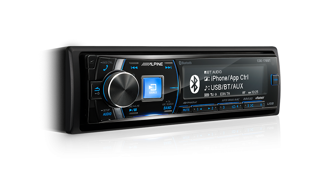 [NLA] Alpine CDE-178BT CD Receiver with Advanced Bluetooth® / USB / iPod® and iPhone® / TuneIt / App Controller