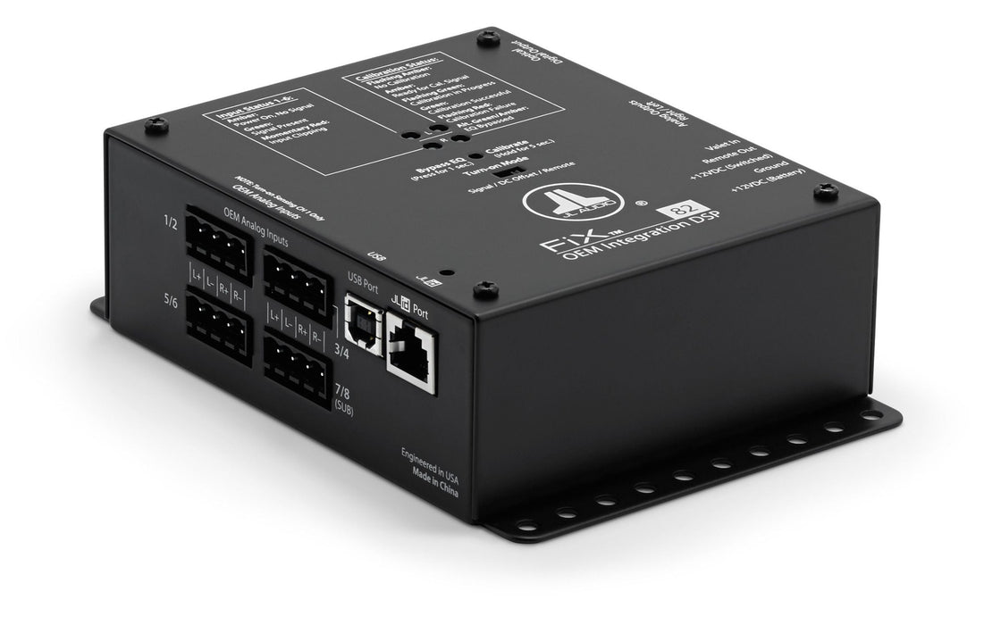 JL AUDIO Oem Integration Dsp With Automatic Time Correction & Digital Eq (8-Channel Inputs/2-Channel Stereo Rca Outputs/1 Digital Optical Output) -FIX-82