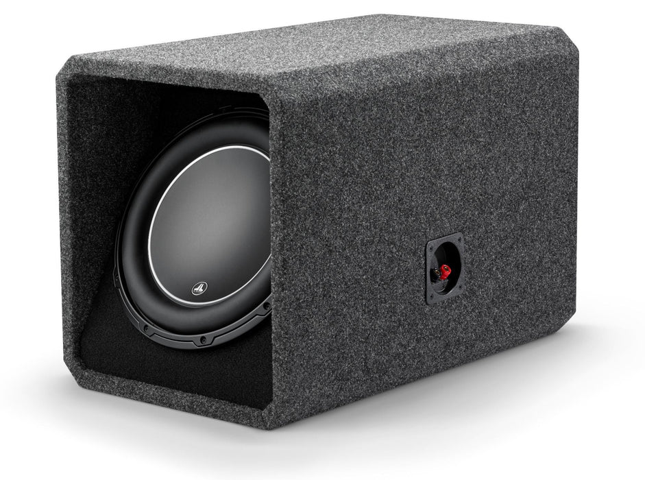 JL AUDIO Enclosed Subwoofer System With Single 12W6V3-D4 Subwoofer Driver, Dark Gray / Black Carpet (600 W, 2 Ω) [Ported Enclosure] -HO112-W6v3