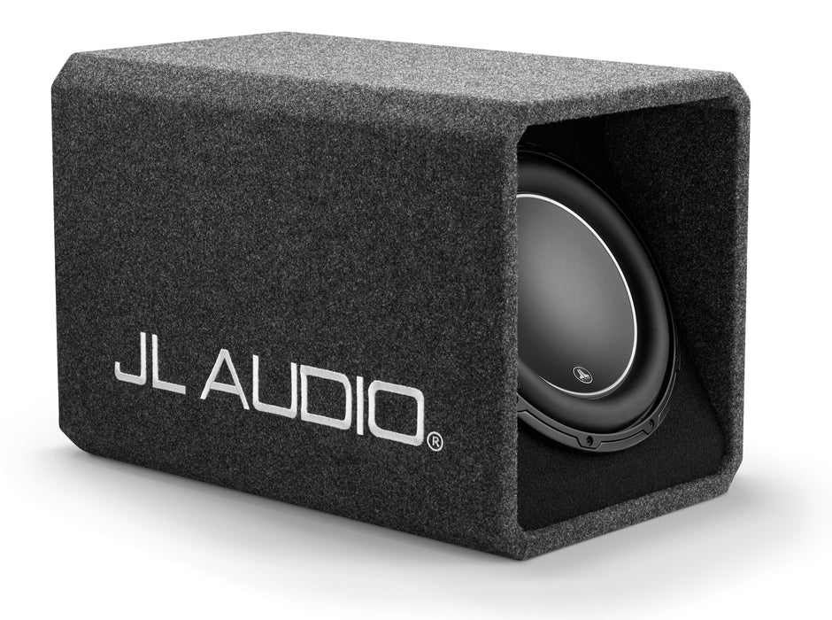 JL AUDIO Enclosed Subwoofer System With Single 12W6V3-D4 Subwoofer Driver, Dark Gray / Black Carpet (600 W, 2 Ω) [Ported Enclosure] -HO112-W6v3