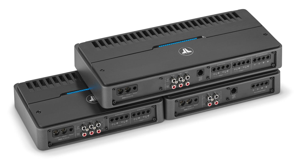 JL AUDIO 4-Channel Class D Full Range Amplifier, 100 W X 4 @ 2 Ω / 75 W X 4 @ 4 Ω – 14.4V -RD400/4