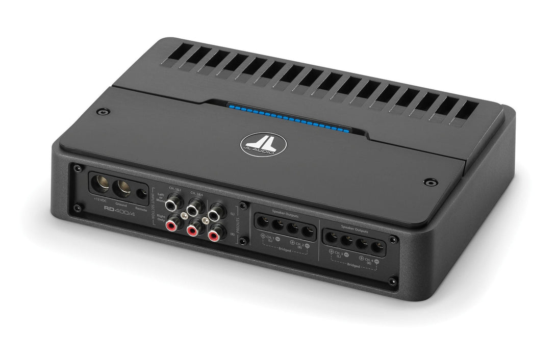 JL AUDIO 4-Channel Class D Full Range Amplifier, 100 W X 4 @ 2 Ω / 75 W X 4 @ 4 Ω – 14.4V -RD400/4