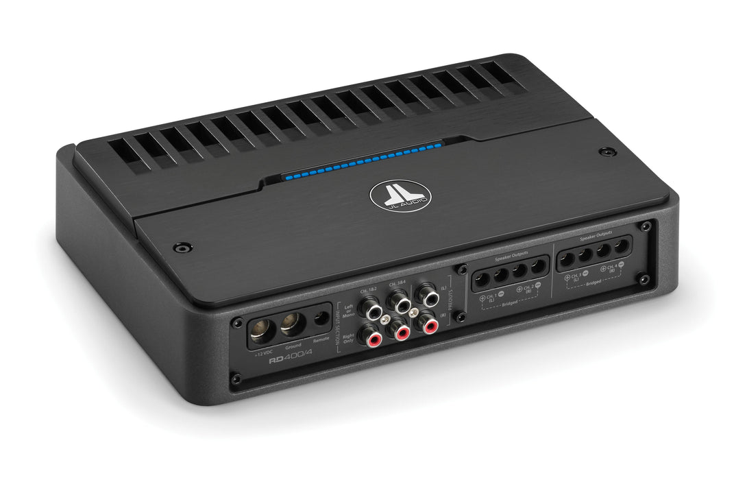JL AUDIO 4-Channel Class D Full Range Amplifier, 100 W X 4 @ 2 Ω / 75 W X 4 @ 4 Ω – 14.4V -RD400/4