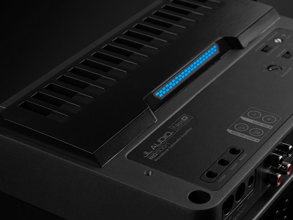 JL AUDIO Monoblock Class D Subwoofer Amplifier, 500 W X 1 @ 2 Ω / 250 W X 1 @ 4 Ω – 14.4V -RD500/1