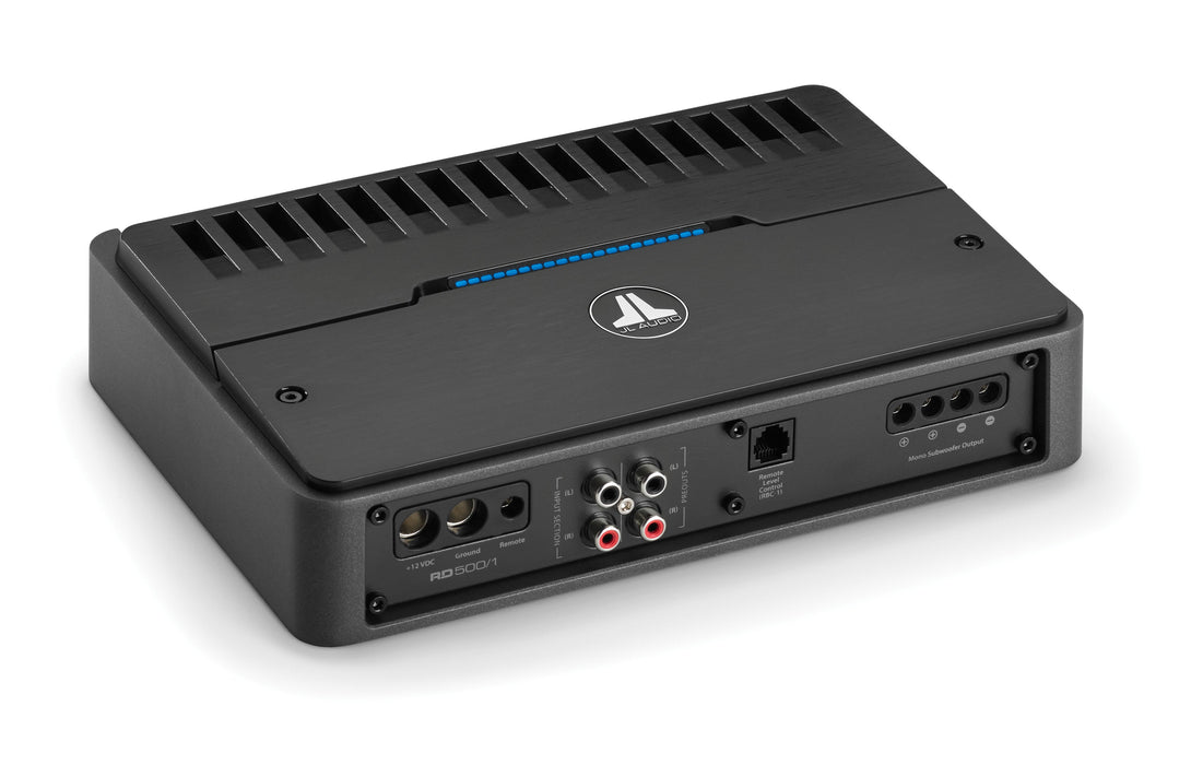 JL AUDIO Monoblock Class D Subwoofer Amplifier, 500 W X 1 @ 2 Ω / 250 W X 1 @ 4 Ω – 14.4V -RD500/1