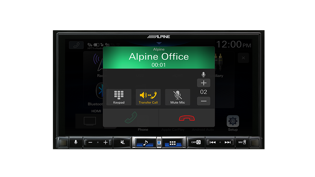 Alpine 7” High-Res Audio Receiver with Wireless Apple CarPlay / Wireless Android Auto / HDMI / USB / Dual Camera / Bluetooth / Hi-Res Audio Wireless // DAB+-iLX-507A