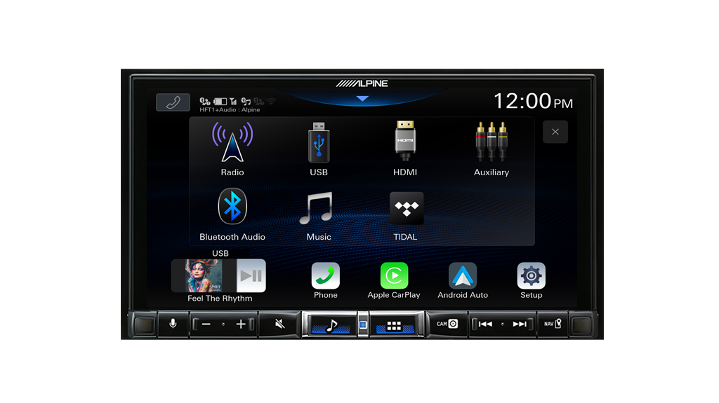 Alpine 7” High-Res Audio Receiver with Wireless Apple CarPlay / Wireless Android Auto / HDMI / USB / Dual Camera / Bluetooth / Hi-Res Audio Wireless // DAB+-iLX-507A