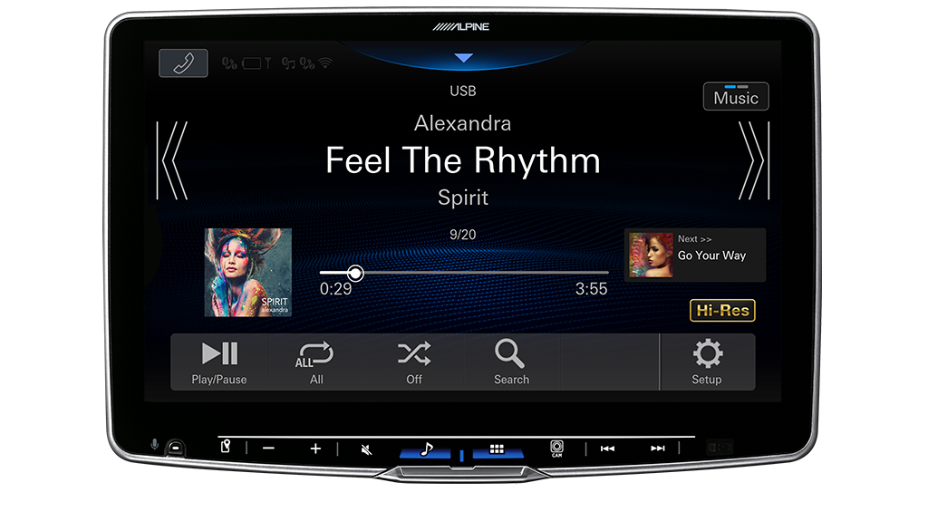 Alpine Halo 11” High-Res Audio Receiver with Wireless Apple CarPlay / Wireless Android Auto / HDMI / USB / Dual Camera / Bluetooth / Hi-Res Audio Wireless // DAB+ Suitable for GR-Yaris-YARIS-GR20-F511A