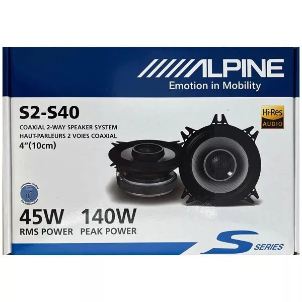 Alpine S2-Series 4" 2-Way Speakers-S2-S40