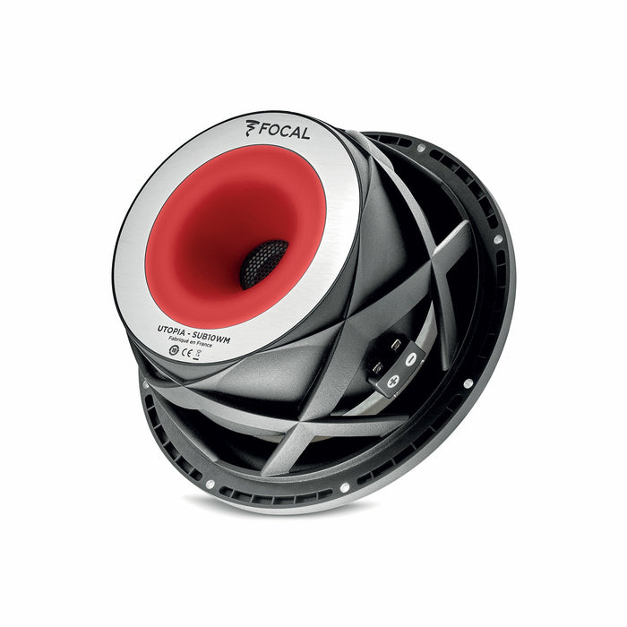 FOCAL 10” Subwoofer Utopia M, 400W Rms Dual 4Ohm, For Sealed Only Enclosure 10-15L, 25Hz - 800Hz 10WM 10” (each)