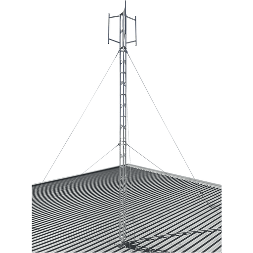 Blackhawk 220mm Aluminium Roof Mounted 9.6-metre Lattice Tower (Stainless Guyed)