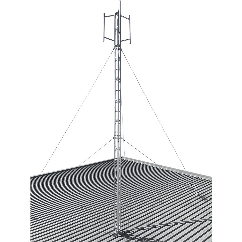 Blackhawk 220mm Aluminium Roof Mounted 6.5-metre Lattice Tower (Stainless Guyed)