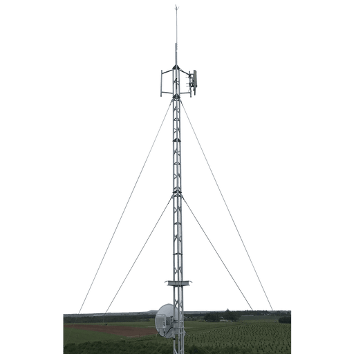 Blackhawk 220mm Aluminium Roof Mounted Lattice Tower (Galvanised Guyed | 18.9m Tower Height)