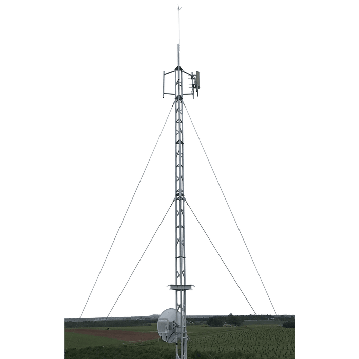 Blackhawk 220mm Aluminium Roof Mounted Lattice Tower (Galvanised Guyed | 12.7m Tower Height)