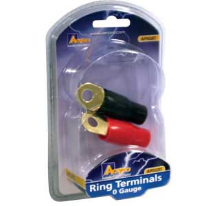 Aerpro AP0GRT 0 Gauge Ring Terminal Pk 2 1R/1B