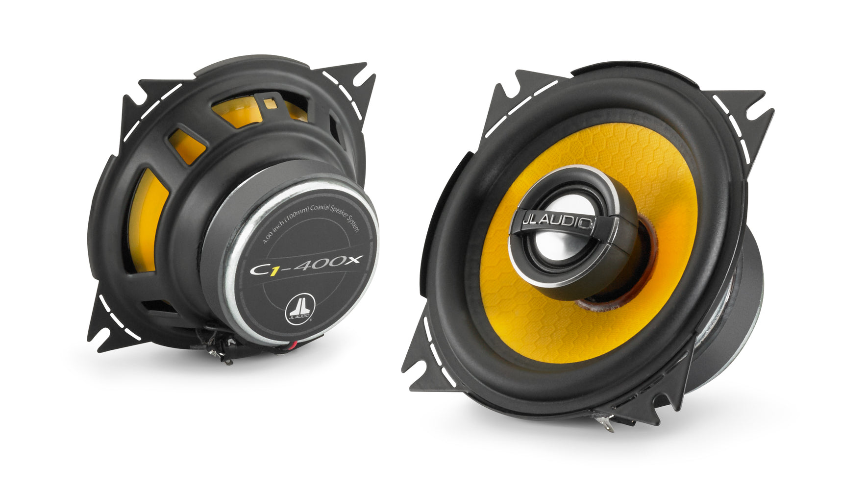JL Audio C1-400x Coaxial Speaker System: 4" (100 mm) Woofer, 0.75" (19 mm) Aluminium Dome Tweeter (Sold as pair)