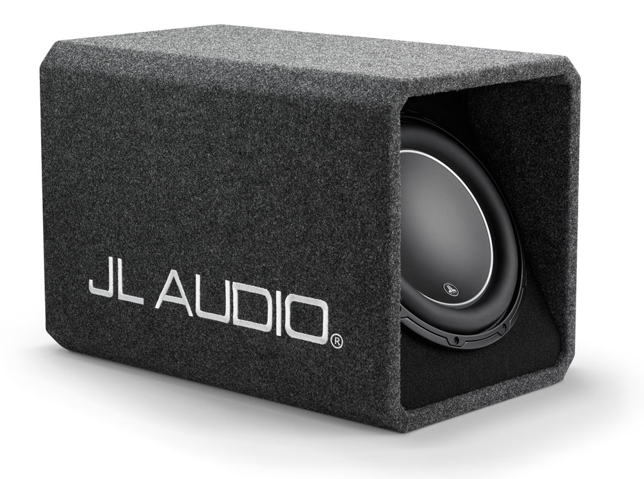 JL Audio HO112-W6v3 Enclosed Subwoofer System with Single 12W6v3-D4 Subwoofer Driver, Dark Gray / Black Carpet (600 W, 2 Ω) [Ported Enclosure]