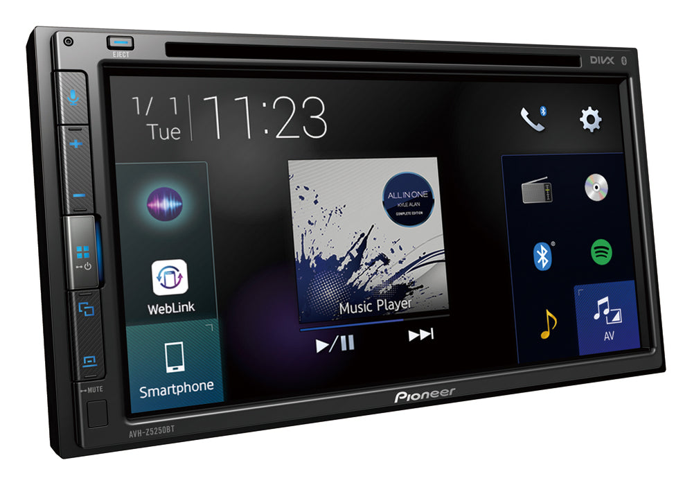 Pioneer AVH-Z5250BT 2 DIN A/V Receiver, 6.8", CarPlay, Android Auto, AM/FM, Dual Phone BT, Spotify, WebLink, USB, AUX