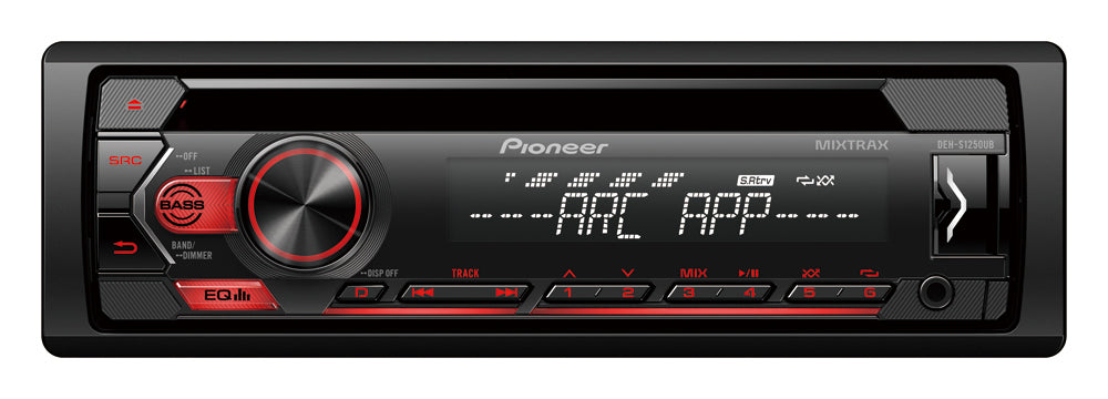 Pioneer DEH-S1250UB CD Receiver, USB, Android, AUX-IN, 2 Preout
