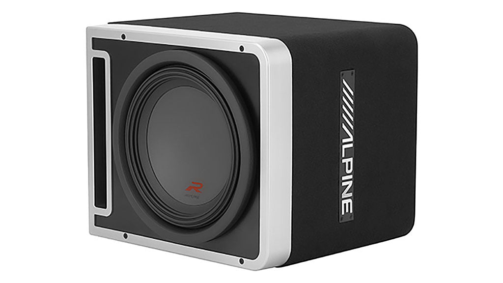 Alpine R-201203 R-Series Mono Amplifier and R-Series 12″ Halo Subwoofer with ProLink™