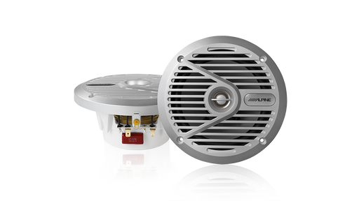 Alpine SPS-M601 6.5”  IPx5 Waterproof Coaxial 2-Way 4 Ohm Marine Speaker System (Silver)